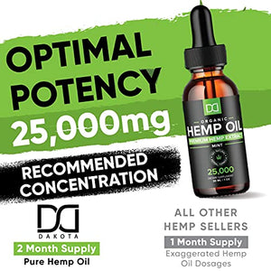 (25,000MG) Hemp Oil Maximum Strength for Pain Relief Anxiety Stress Sleep Aid Inflammation Vaginal Dryness CBS CDB CBC Oil Massage Skin Care Focus Organic Hemp Seed Extract Tincture Hair Omega 3 6 9