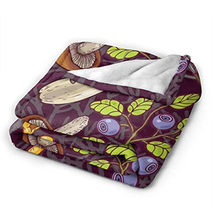 ARTIEMASTER Forest Mushroom House Blanket Soft and Lightweight Flannel Throw Suitable for Use in Bed, Living Room and Travel 50"x40" for Kid