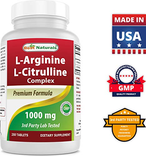 Best Naturals L-Arginine L-Citruline Complex Tablets, 250 Count