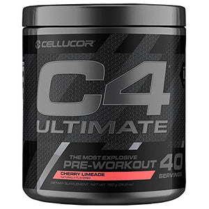 C4 Ultimate Pre Workout Powder Cherry Limeade | Sugar Free Preworkout Energy Supplement for Men & Women | 300mg Caffeine + Beta Alanine + Creatine | 40 Servings