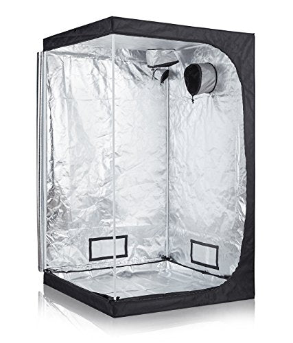 TopoLite Full Range Multiple Sized 48"x48"x80" Indoor Grow Tent Room 600D Mylar Hydroponic Growing Plant w/Plastic Corner (48"x48"x80")