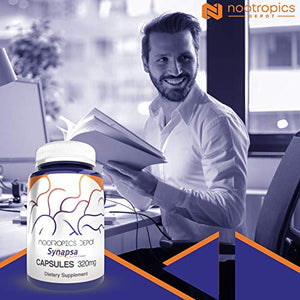 Synapsa Bacopa Monnieri Capsules | 320mg | 60 Count | Whole Plant Extract | Ayurveda Supplement | Adaptogen Herb | Clinically Proven to Enhance Learning, Memory and Mental Performance