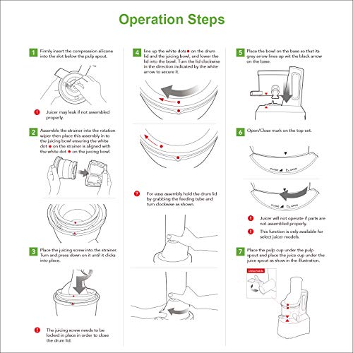 Ventray Cold Press Juicer Machine, Electric Slow Masticating Juice Extractor Maker for Citrus Orange Fruit Vegetable with Quiet Motor & Large Feed Chute, Vertical Compact Design and Easy Clean - 408
