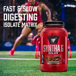 BSN SYNTHA-6 Isolate Protein Powder, Whey Protein Isolate, Milk Protein Isolate, Flavor: Vanilla Ice Cream, 48 Servings