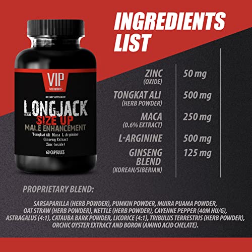 Vitamins for Energy for Men - LONGJACK Size UP, Energy Booster Pills - longjack Horny Goat Weed, 3B (180 Capsules)