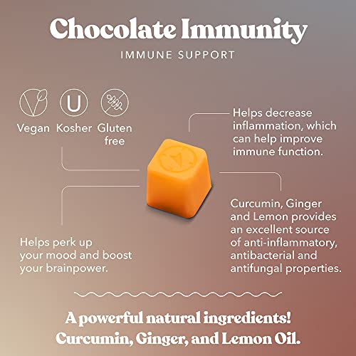 Southeast Chocolates Immunity Bites – Sugar-Free White Chocolate Bites with Organic Ginger, Curcumin Extract and Organic Lemon Oil to Support the Immune System – Vegan, Dairy and Soy Free, All Natural (Small Tin 6 Pack/9 Bites ea.)