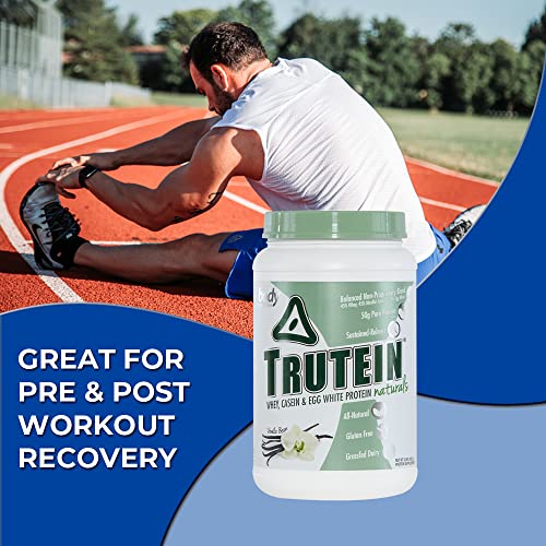 Body Nutrition Protein Powder - Trutein Naturals Vanilla Bean 2lb Whey, Natural Keto Drink - Weight Loss, Workout, Recovery