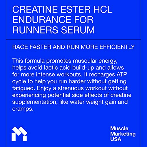 Runners Creatine Serum | Higher Speed, Longer Run, Cellular Energy, Faster Recovery. Easily Absorbed. Does Not Cause Water Gain. with Creatine HCL + L-Glutamine + L-Carnitine & Guarana Extract