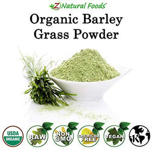 Organic Barley Grass Powder - Green Superfood Supplement for Drinks, Juice, Shakes, Smoothies, Recipes - All Natural Vitamins, Minerals Antioxidants - Raw, Vegan, Non GMO, Kosher - Bulk 5 lb Size