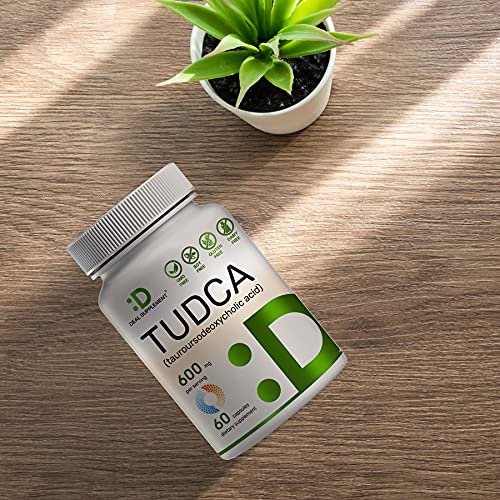 TUDCA Supplement 600mg, 30 Servings, Ultra Strength Bile Salts TUDCA Liver Support - Detox and Cleanse | Genuine Bile Acid TUDCA for Liver Health