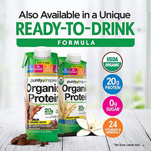Plant Based Protein Powder | Purely Inspired Organic Protein Powder | Vegan Protein Powder for Women & Men | 22g of Plant Protein | Pea Protein Powder | Vanilla Protein Powder, 1.5 lb (17 Servings)