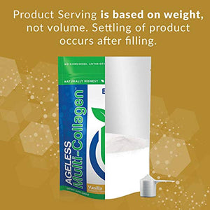 BioTrust Ageless Multi Collagen Protein a 5-in-1 Collagen Powder, 5 Collagen Types, Hydrolyzed Collagen Peptides, Grass-Fed Beef, Sustainable Fish, Chicken and Eggshell Membrane (Vanilla)