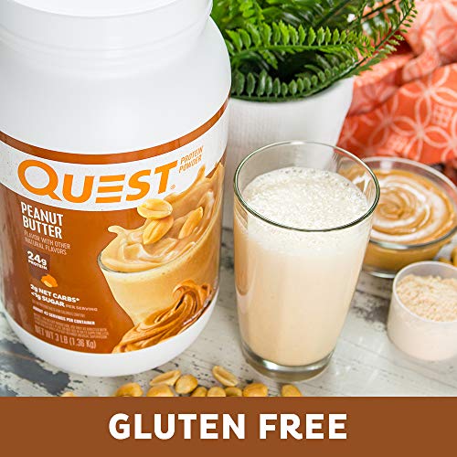 Quest Nutrition Peanut Butter Protein Powder, High Protein, Low Carb, Gluten Free, Soy Free, 48 Ounce (Pack of 1)