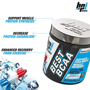 BPI Sports Best BCAA - The Building Blocks of Protein and Muscle - Post-Workout Recovery - Weight Loss Support - Rainbow Ice, 30 Servings, 300 g