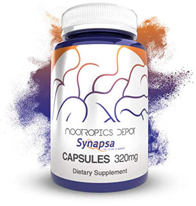 Synapsa Bacopa Monnieri Capsules | 320mg | 180 Count | Whole Plant Extract | Ayurvedic Herb | Adaptogen Supplement | Clinically Proven to Enhance Learning, Memory and Mental Performance