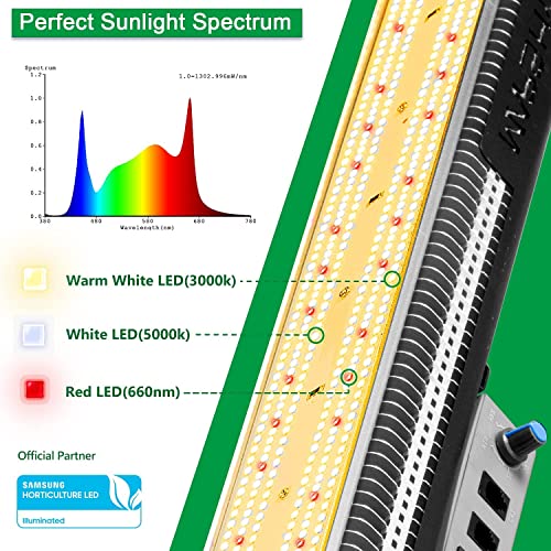 MARS HYDRO Grow Tent Kit Complete 2x4ft SP3000 Samsung LM301B 960pcs LEDs Grow Light Meanwell Driver, 24"x48"x70" Growing Tent Kit Grow Tent Complete System 1680D Grow Tent with 4”Ventilation Kit
