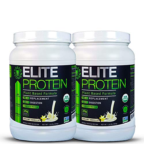 Organic Protein Powder - 25 Grams of Pea and Hemp Protein,14 Servings - Meal Replacement Shake, Plant Based, USDA Organic, Non-GMO, Dairy-Free, Vegan, Bundle - Vanilla - Pack of 2
