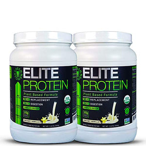Organic Protein Powder - 25 Grams of Pea and Hemp Protein,14 Servings - Meal Replacement Shake, Plant Based, USDA Organic, Non-GMO, Dairy-Free, Vegan, Bundle - Vanilla - Pack of 2
