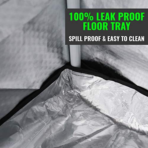 Ultra Yield 120"x120"x84" + 12" Extension Grow Tent - 1680D Mylar Professional Indoor Growing Tents - Use for Hydroponics Growing System - 10x10