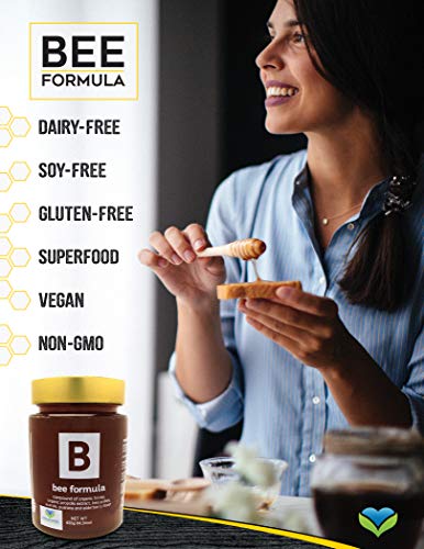 Superfood Organic Honey Fortified with Propolis - Aide with Immune Support, Energize Your Mind & Body with Bee Pollen, Vitamin C, Guarana, & Elderberry Bee Formula