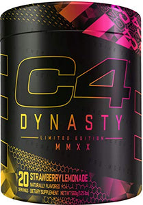 C4 Dynasty MMXX Pre Workout Powder Strawberry Lemonade | Preworkout Energy Supplement for Men & Women | 350mg Caffeine + 6.4g Beta Alanine | 20 Servings