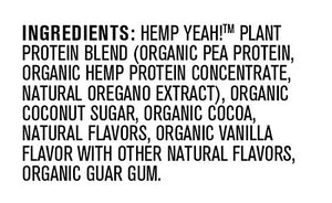 Manitoba Harvest Hemp Yeah! Organic Plant-Based Protein Powder with 20g of Complete Plant, 4g of Fiber & 1.9g Omegas 3&6, Non-GMO, Vegan, Chocolate, 16 Oz