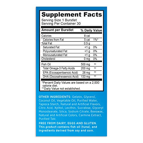 Real Health Bioglan Kids Smart Omega 3 Fish Oil, 30 Chewable Burstlets (Pack of 3)