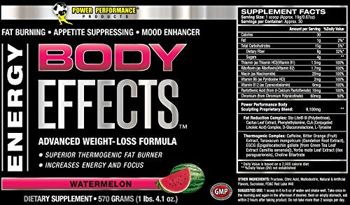 Power Performance Products Body Effects Pre Workout Supplement, Watermelon, 570 grams (1lbs. 4.1 oz)