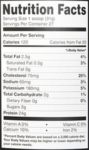 Bodylogix Natural Grass-Fed Whey Protein Powder, Unflavored, 1.85 Pound