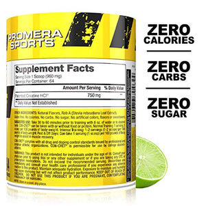 CON-CRET Patented Creatine HCl Lemon-Lime Powder, Stimulant-Free Workout Supplement for Energy, Strength, and Endurance, 64 Servings