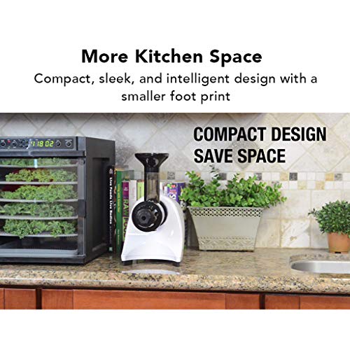 Tribest SS-4200-B Solostar Single Auger Masticating Juicer, White