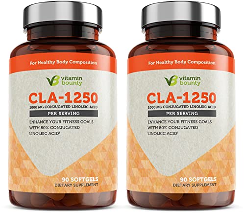 (2 Pack) CLA 1250mg softgels - Conjugated Linoleic Acid, Non Stimulating & Premium Quality - Vitamin Bounty