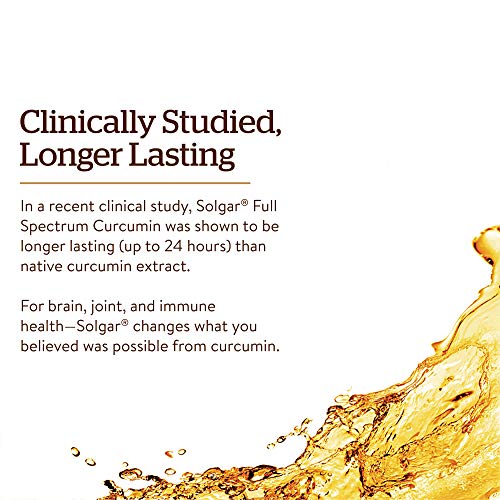 Solgar Full Spectrum Curcumin Liquid Extract Softgels - 90 Count - Faster Absorption - Brain, Joint & Immune Health - Non-GMO, Gluten-Free, Dairy-Free, Soy-Free - 90 Servings