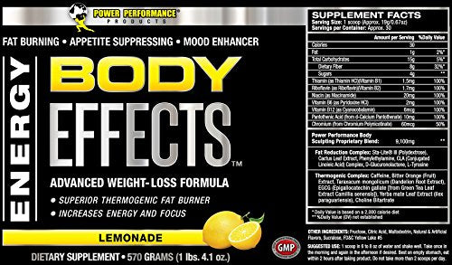 Power Performance Products, Body Effects, Pre Workout Supplement - 570 Grams (Lemonade)