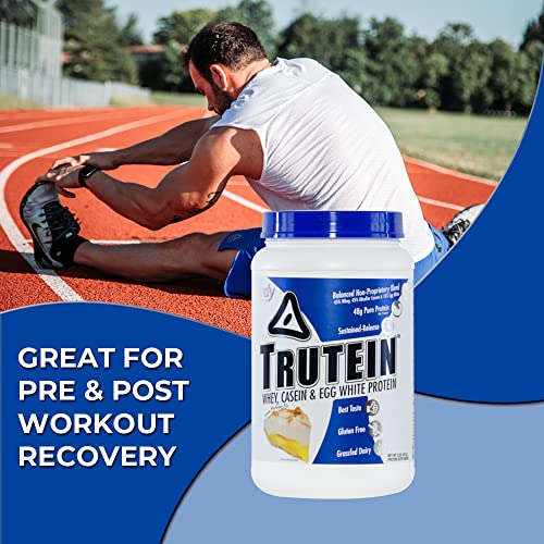 Body Nutrition Protein Powder - Trutein Lemon Meringue Pie 2lb Whey, Casein - Natural Drink - Workout, Recovery