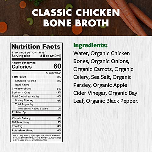 Smart Chicken Organic Chicken Broth (Classic, 16.9 Ounce (Pack of 6))