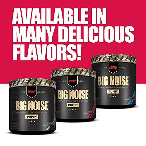 Redcon1 Big Noise Pump Formula (30 Servings) - Non-Stim, Increased Energy and Focus, Vasodilator, Intense Pumps (Strawberry Kiwi)