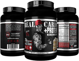 Rich Piana 5% Nutrition Real Carbs + Protein with Real Food Meal Replacement Powder, Complex Carbohydrates, Low Glycemic Recovery, Lean Muscle Mass Gainer, 53.1 oz, 22 Servings (Birthday Cake)