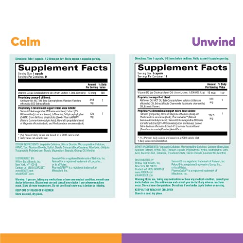 R3SET Double Pack Day & Night Combo, Stress & Mood Supplement, Sleep Support, with Ashwagandha, Chamomile, Vitamin D3, Omega3, Valerian Root, L-Theanine & GABA, 56 Veg Capsules, 0 Sugar 0 Carbs 0 Cals