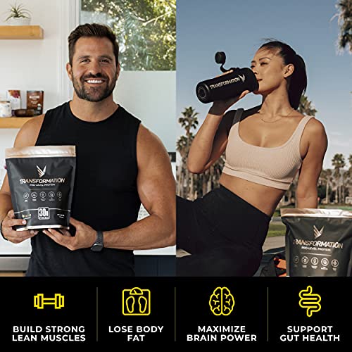 Transformation Vanilla Protein Powder | 30G Multi-Protein Superblend | Collagen Peptides, Egg White & Plant Blend | MCT Oil | BCAA Amino Acids | Probiotics & Enzymes | Low Carb Shake for Men & Women