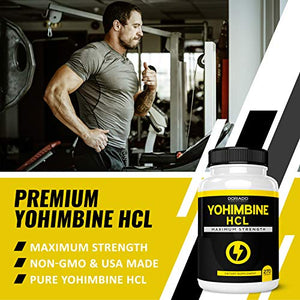 Yohimbine HCL 5mg For Men and Women - Yohimbe Extract - [Extra Strength Supplement] - (270 Capsules) - Zero Fillers - Gluten Free & Non-GMO - USA Made - Quality Guarantee - Tested for Potency & Purity