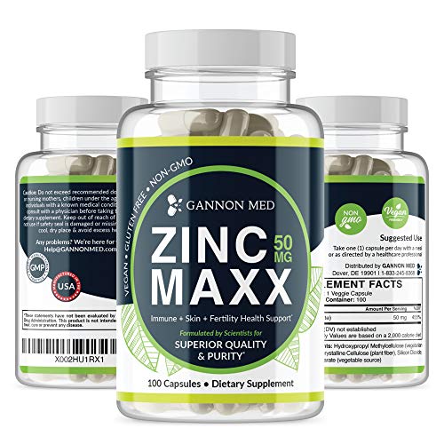 Zinc Maxx - Maximum Zinc Gluconate 50mg per Dose - High Potency & Absorbance - Gentle On Stomach - Immune Support Supplement for Men & Women - Antioxidant - Vegan - Non-GMO - 100 Day Supply - 1 Pack