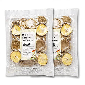 ONETANG Dried Shiitake Mushroom 100% New Crop, Moisture Content Less than 13%, No Mushroom Feet, Easy to Absorb Water 2.01oz (2 pack)