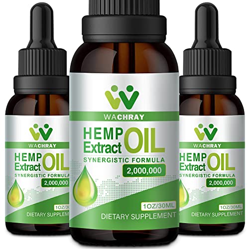3 Pack Organic Hemp Extract - 2,000,000MG Hemp Oil for Pain Relief and Inflammation - Natural Hemp Oil Drops Extra Strength - Anxiety & Stress Relief - Cbdfx CBS CDB Oil Drop Tincture - Zero CBD Oil