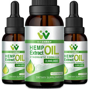 3 Pack Organic Hemp Extract - 2,000,000MG Hemp Oil for Pain Relief and Inflammation - Natural Hemp Oil Drops Extra Strength - Anxiety & Stress Relief - Cbdfx CBS CDB Oil Drop Tincture - Zero CBD Oil