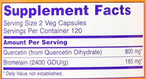Now Foods Quercetin with Bromelain, Veg-Capsules,480 (2 Pk X 240)