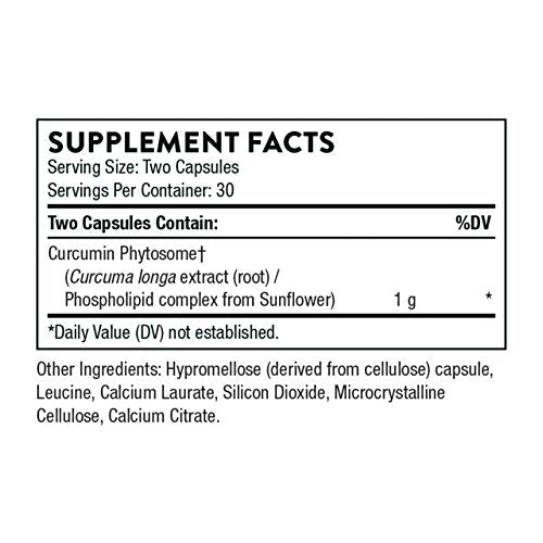 Thorne Research - Meriva 500-SF (Soy Free) - Curcumin Phytosome Supplement - 60 Capsules