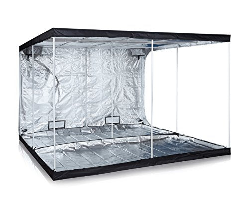 TopoLite 120"x120"x80" Indoor Grow Tent Hydroponic Growing Dark Room w/Plastic Corner (120"x120"x80")