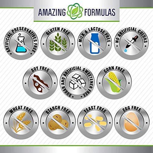 Amazing Formulas Calcium Magnesium Zinc D3 - 300 Tablets Per Bottle (Calcium 1000mg - Magnesium 400mg - Zinc 25mg Plus Vitamin D3 600 IU - Per Serving of 3 Tablets)