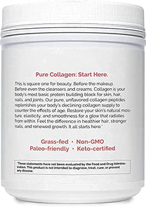 Zint Collagen Peptides Powder (16 Ounce): Anti Aging Hydrolyzed Collagen Protein Powder Beauty Supplement - Skin, Hair, Nails